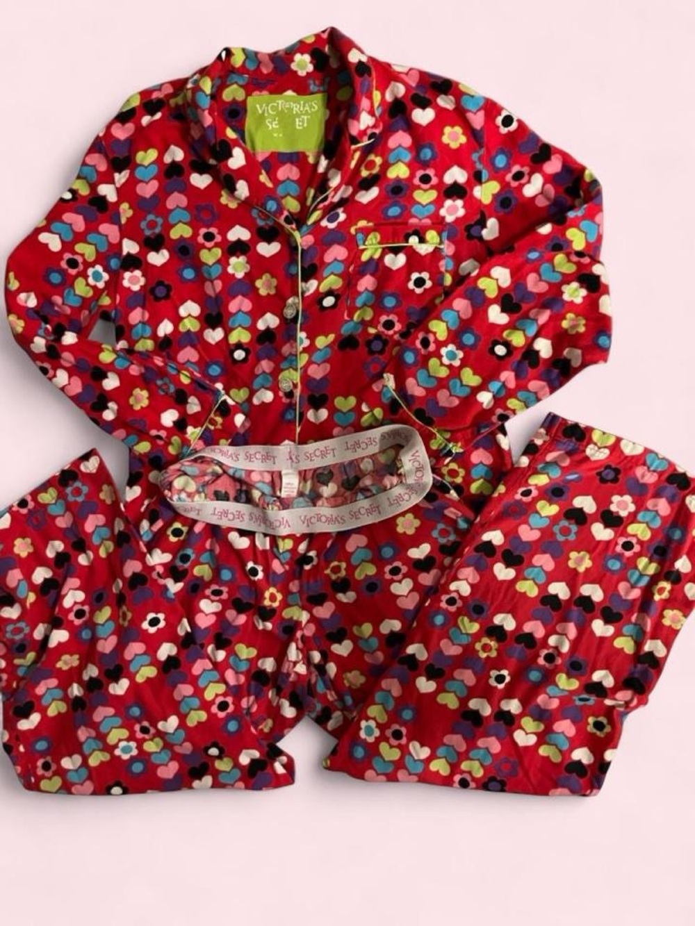 Vintage Y2K Victoria’s Secret Women’s Pajama Two Piece Set